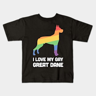 Great Dane - Funny Gay Dog LGBT Pride Kids T-Shirt